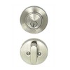 Better Home Products Single Cylinder Skyline Low Profile Deadbolt for Front Door and Garage Door Featuring Key Lock Security - Satin Nickel