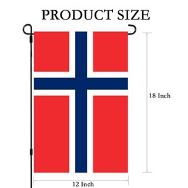 Norwegian Flag Small Mini Norway Garden Flags 12x18 Double Sided Weather Resistant Yard Flags for Outdoor Decor (Norway)