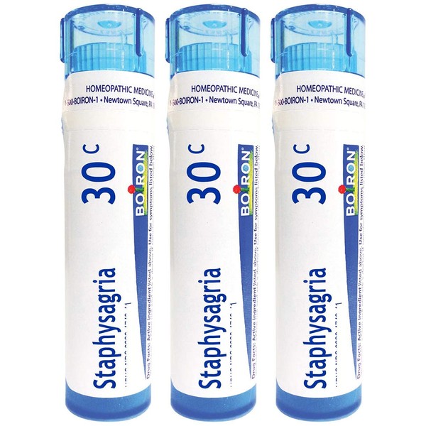 Boiron Staphysagria 30c, Homeopathic Medicine for Itching of Surgical Wounds, 3 Count
