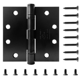 JELOSTONE 3 Pack - Commercial Grade Ball Bearing Door Hinge 4-1/2 x 4-1/2, UL Listed & 3 Hour Fire Rated, Full Mortise, JS-5BB2 (Matte Black)