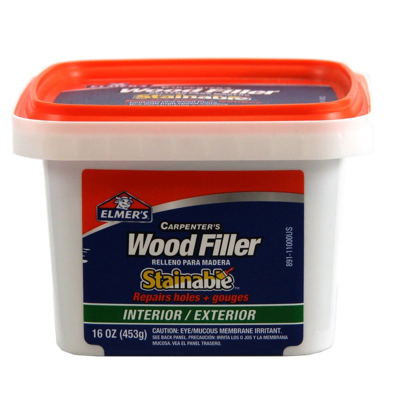 Elmer's E891 Carpenter's Stainable Wood Filler, 1 Pt Tub, 12-24,