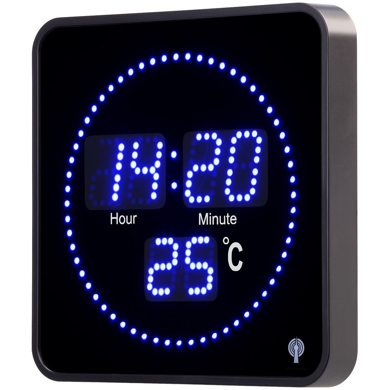 Lunartec Radio-Controlled Clocks: Flat LED Radio Table and Wall Clock,