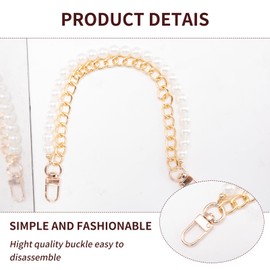 Elegant Pearl Double Chain Bag Charm for Women - Stylish Handbag Accessories for Purses, Totes, and Backpacks