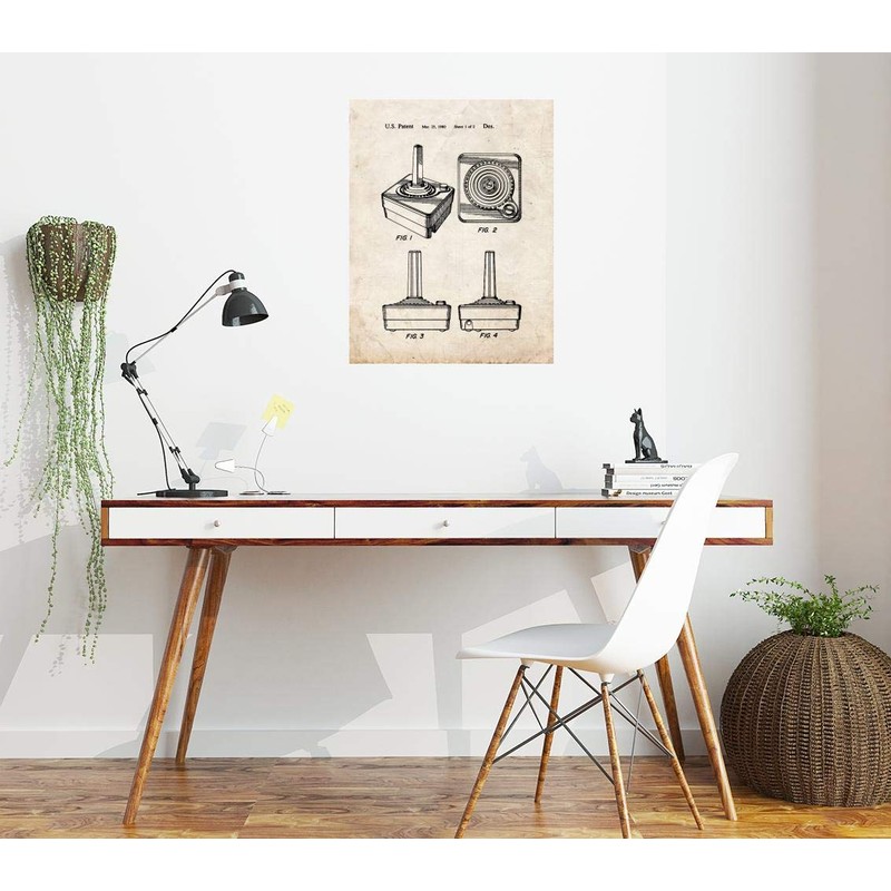 Atari 2600 Controller Patent Print Old Look (5" x 7")