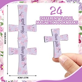 48 Marcadores Magnéticos Marcadores Inspiradores de Sagradas Escrituras Cristianas Marcador Magnético Religioso Marcador con Versículo Bíblico en Form