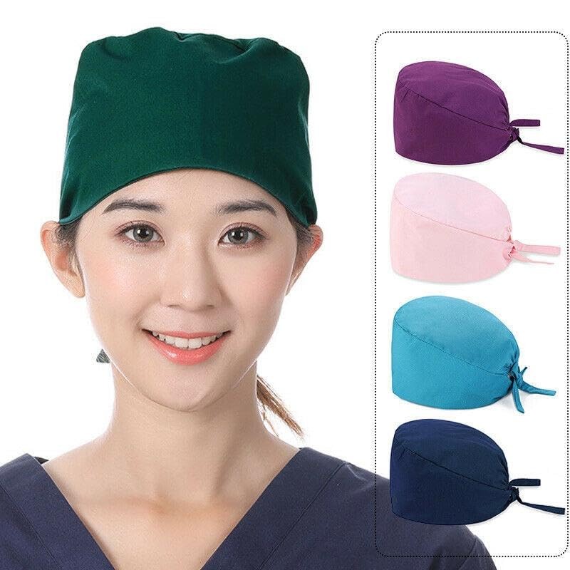 AIMALL 100% Cotton Surgical Scrub Cap Hat Unisex SurgeryTheatre Doctor