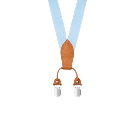 Shark Tooth Men's Suspenders and Bow Tie Set Adjustable with 4 Clips Wedding Parties Blue 47 IN