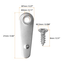 HARFINGTON 100Pcs Picture Frame Backing Hardware Clips with 100Pcs Screws Photo Frame Turn Button Fasteners Picture Frame Backing Clips for Craft Hanging Picture Drawing, Silver