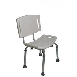 PCP Adjustable Bath & Shower Safety Seat Bench with Backrest (White)