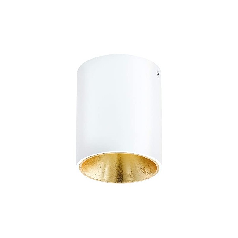 EGLO Wall/Ceiling Lamp, Aluminium, Plastic Integriert, 4 W, White, Gold