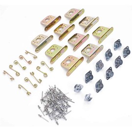 JEGS Hood And Deck Install Kit Hex Head | Made In USA | Hex Head | Kit Includes (10) Self-ejecting Fasteners, (10) Springs, (10) 90° Brackets, (50) Steel, And (20) Aluminum Pop Rivets