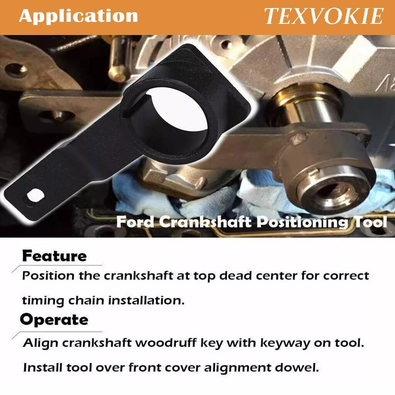 TEXVOKIE Crankshaft Positioning Wrench Holder Cam Phaser Locking Tool Fit