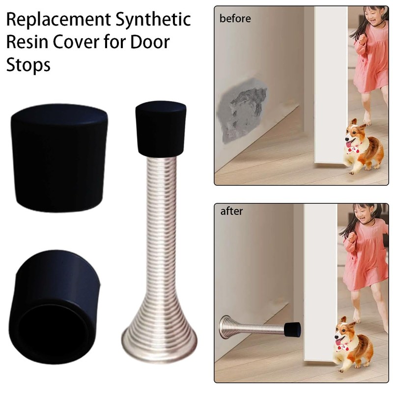 20 PCS Door Stop Caps, Door Stopper Tips Caps, 0.39