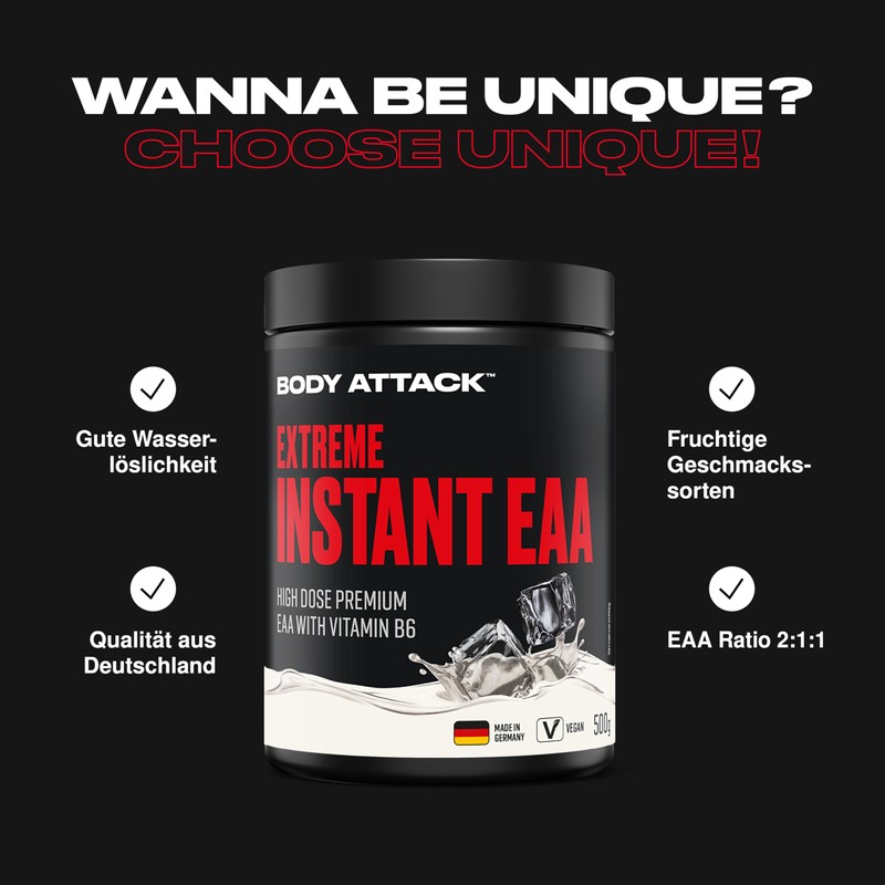Body Attack Instant EAA Powder Blackberry 500 g Made in
