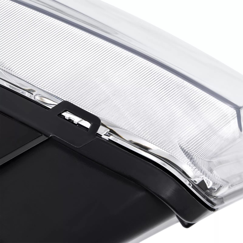 AUTOGALAXY Pair Chrome Front Lamps Headlights Amber Corner For 2011-17