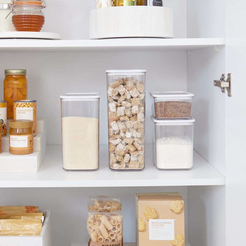 iDesign Recycled Plastic 3.5-Cup Stackable Kitchen and Pantry Storage Canister,