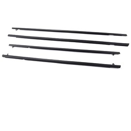 4PCS Weatherstrip Window Seal Compatible for Honda Civic 4 Door 2006-2011 Outside Trim Seal Belt Black