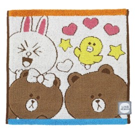 Marushin 5585000000 Carry Towel, Hand Towel, Line Friends, Happy Line Friends, Cotton, Available in 2 Sizes