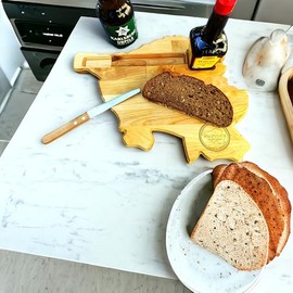Saarlandbrett Fr√ºhst√ºcksbrettchen aus Holz, Legend√§rer Maggi Style, f√ºr Saarl√§nder, Lusitge Geschenkidee aus Holz
