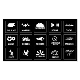 JUSTTOP Novelty Stickers for Car or Truck Unused Button, Funny Dash Rocker Console Switch Decals with 15 Patterns, Waterproof Sticker Auto Interior Control Dash Button Labels