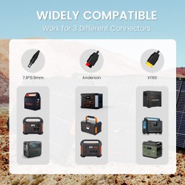 NURZVIY Charging Cable 3-in-1, Widely Compatible with Anderson Connector DC 8mm Adapter XT60 Female Connector