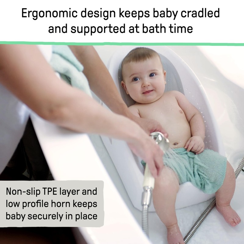 Ingenuity Easy Rinse Bather Baby Bath Seat, Non-Slip Soft Support,