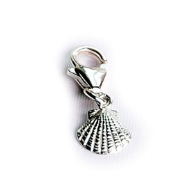 Scallop Charm, Silver