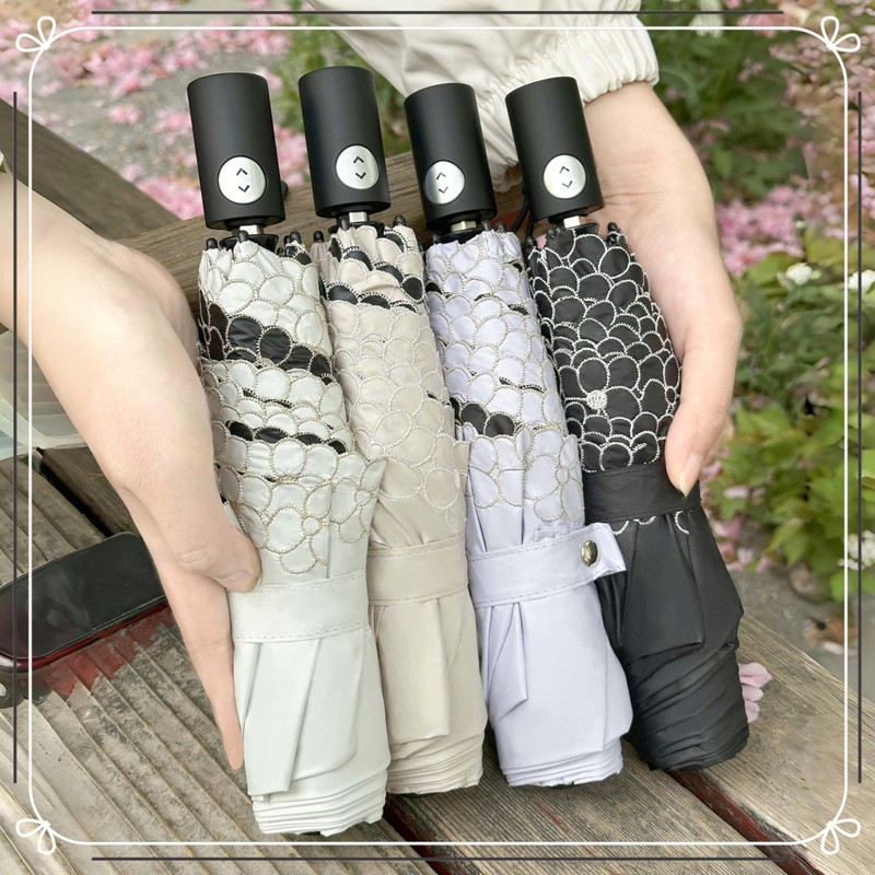kakaden Parasol for Rain or Shine, Fully Light Blocking, UV