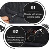 Frienda 2 Pcs ABS Plastic Frame Car Storage Net Bag