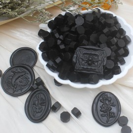 Black Wax Seal Beads 720pcs, Andotopee Premium Sealing Wax Beads for Wax Seal Stamp, Affordable Wax Seal Pellets 0.55lb Refill Pack for Wax Seal Kit, Wedding Invitation, Envelope Seal, Crafts