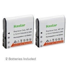 For Casio 2x Kastar Battery for Casio NP-40 NP40 Exilim EX-Z400 FC160S P700 Z1200 Z850