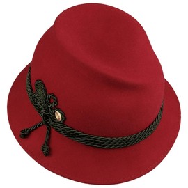 Lodenhut Manufaktur Dirndl Hat Women's Hat Traditional Hat Wool Felt Hat, red