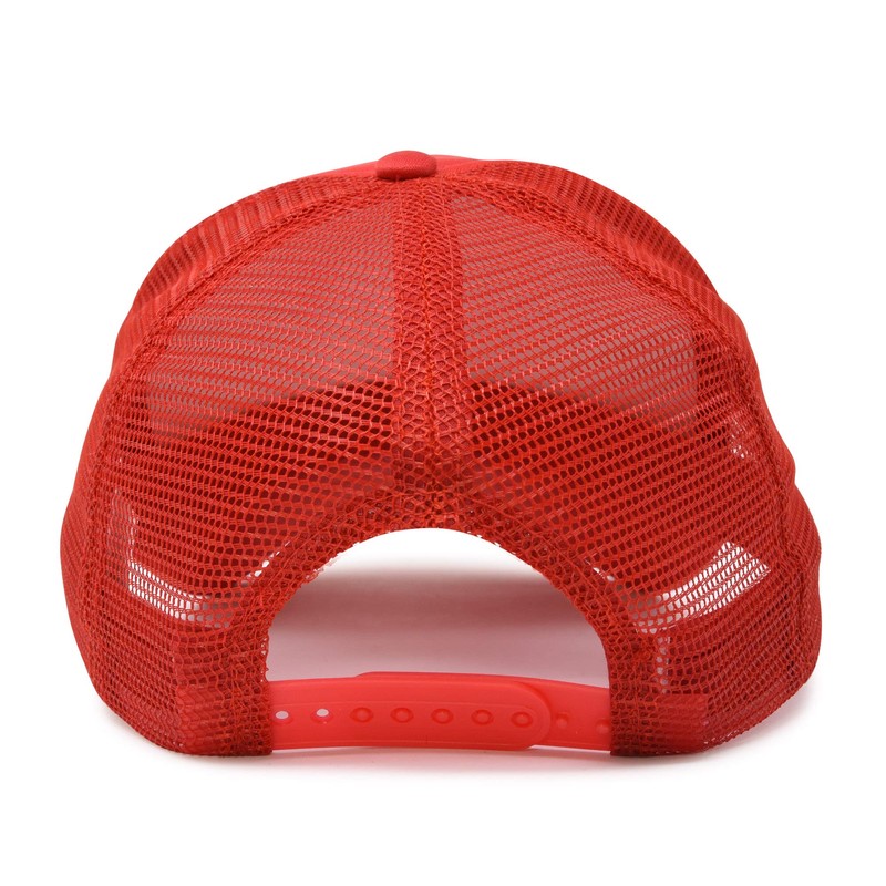Dalix Blank Hat Summer Mesh Cap in Red Trucker Hat