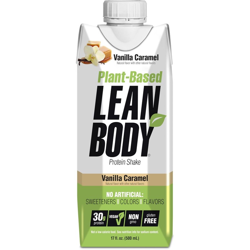 Labrada Vegan Plant Based Protein Shakes Vanilla Caramel 17 Fl
