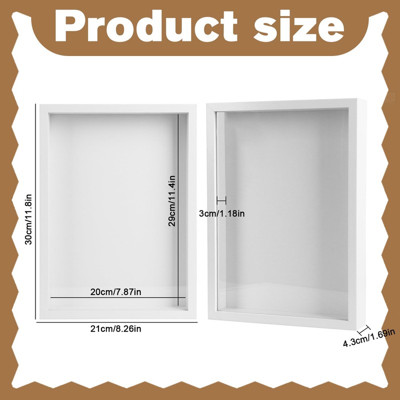 Rdlobu 3D Deep Picture Frame 21 x 30 x 4.5