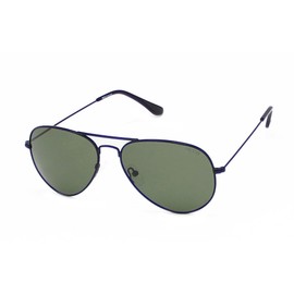 RICCO Eyewear Mirrored Lens Polarized UV 400 Protection Metal Frame Sunglasses With Zipped Cary Case And Cleaning Cloth MS1043 (Military Green)
