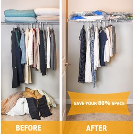 Vacuum Storage Bags 7 Jumbo, Space Saver Sealer Bags,Vacuum seal bags for clothing, Pillows, Comforters, Blankets, Bedding