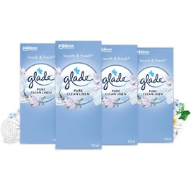 Glade Glade Touch & Fresh (Brise One Touch) Nachfüller, Lufterfrischer Minispray, Pure Clean Linen, 4er Pack (4x10 ml)