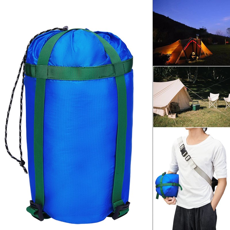 MOPHOEXII Compression Sack，10L Compression Stuff Sack, Water-Resistant & Ultralight Sleeping