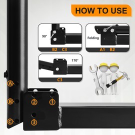 KAIRAY Foldable Hitch Mount Flagpole Holder Universal for Standard 2 inch Hitch Receivers fit for Truck SUV RV Pickup