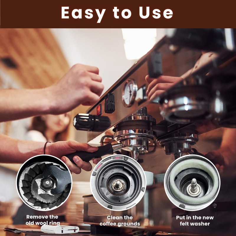 6 Pcs Felt Washer Replacement Compatible with Breville Espresso Machine