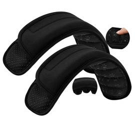 ZINZ 2-Pack 3D Shoulder Pad, Ultra-Thick Cushion with Dual-Side Anti-Slip for Luggage Bag Straps Crossbody Guitar Backpack, Long & Comfortable,Black