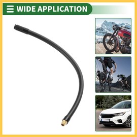 REPAIROCK Universal Tire Inflator Extension Tube Air Pump Extend Hose Adapter Tire Valve 11.42inch M8x0.8 10mm OD Durable Rubber Black Connector Auto Replacement Parts