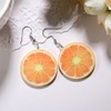 BLeezm Orange Funny Fruit Earrings Orange Drop Dangle & Cute