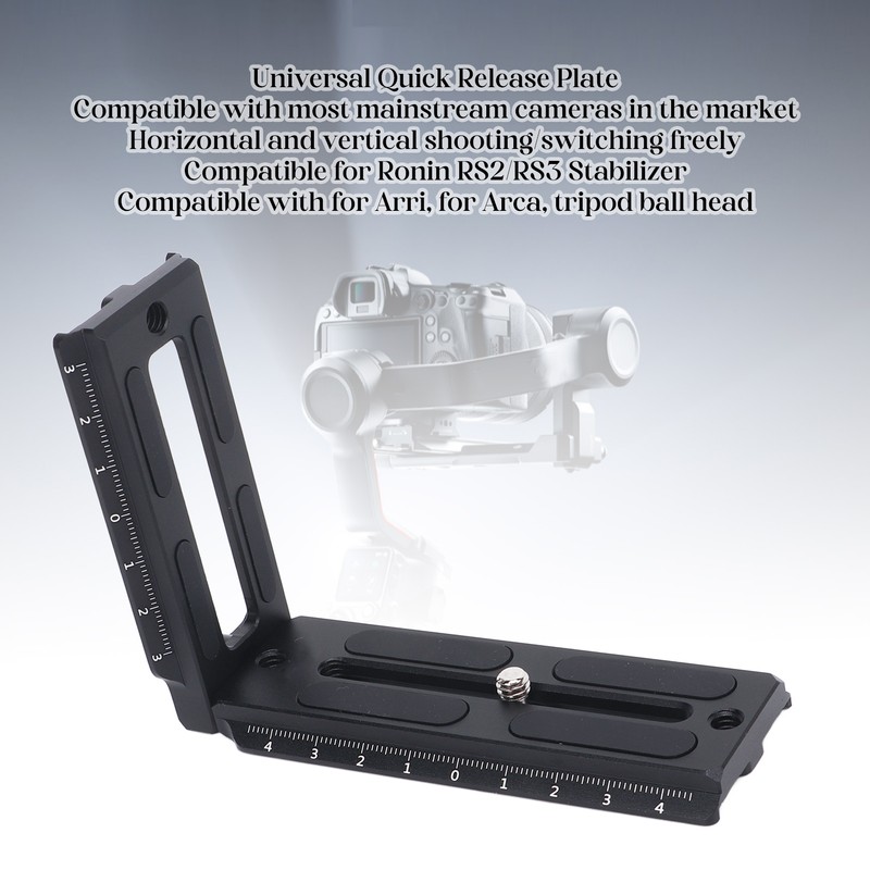 L Bracket Vertical Horizontal Switching Quick Release Plate Camera Tripod