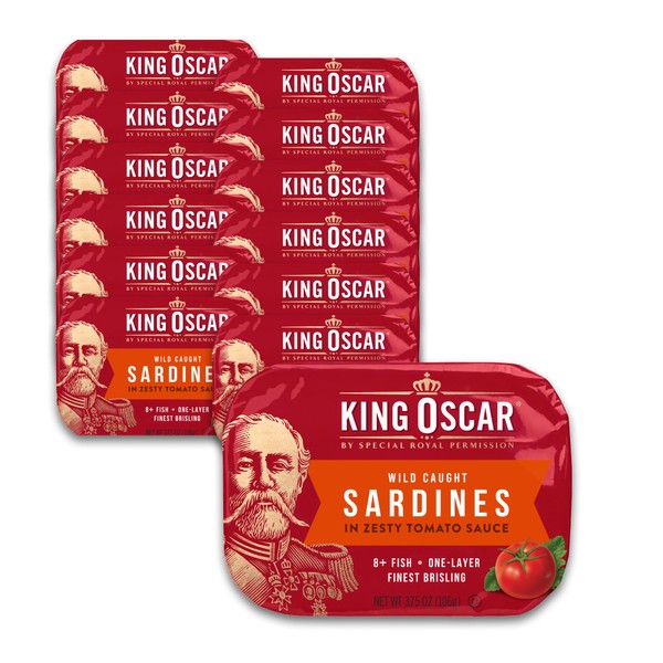 King Oscar Premium Sardines in Zesty Tomato Sauce, 3.75 Ounce
