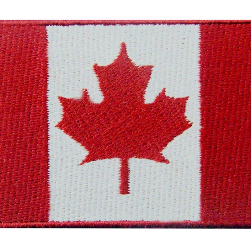 Canada Flag Embroidered Patch Canadian Maple Leaf Embroidered Fastener Hook