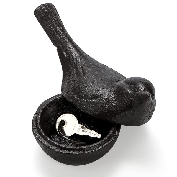 Pumtus Cast Iron Key Hider, Bird Hide-a-Key Holder, Outdoor Small
