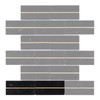Modket Black Marble Natural Stone Gold Metal Trim Inlay Mosaic