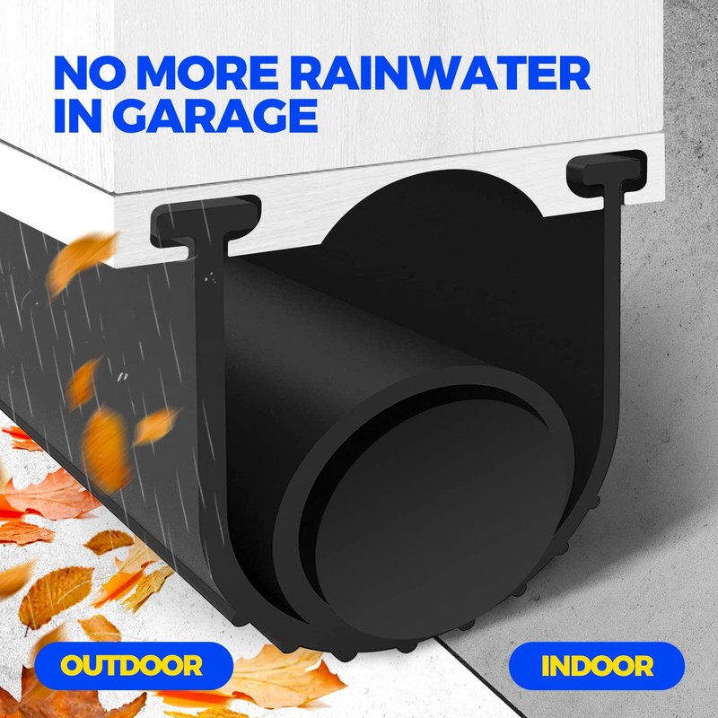 Holikme Garage Door Seals Bottom Rubber, Flexible Rubber Garage Door